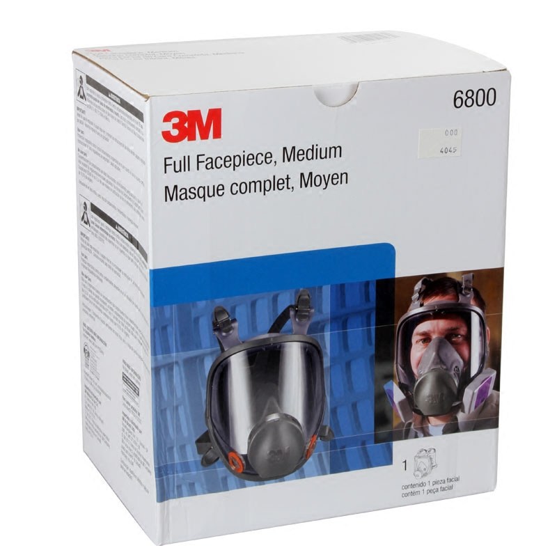 3M6800 máscara de gas con caja de veneno 6057 ácido químico gas cloro hidrógeno cianuro máscara protectora completa