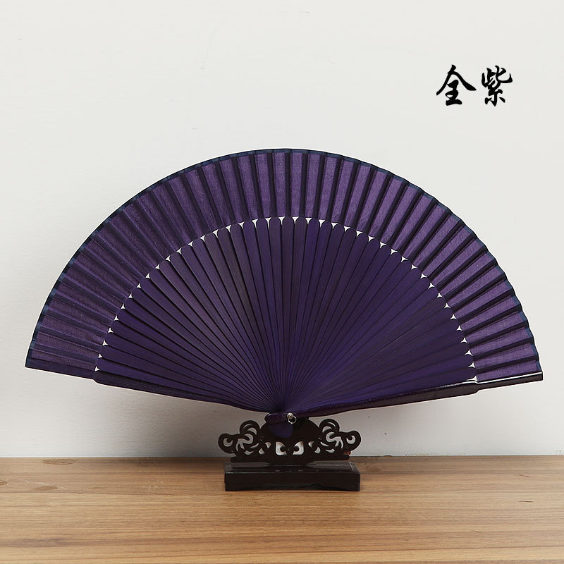 Bambú estilo chino corto danza ventilador Han ropa estilo antiguo plegable ventilador talla artesanía fila ventilador publicidad ventilador al por mayor