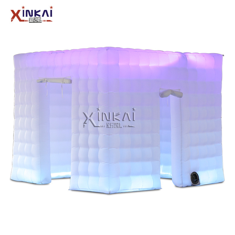 工厂加厚充气帐篷户外活动便携移动照相亭LED灯光方形摄影棚气模