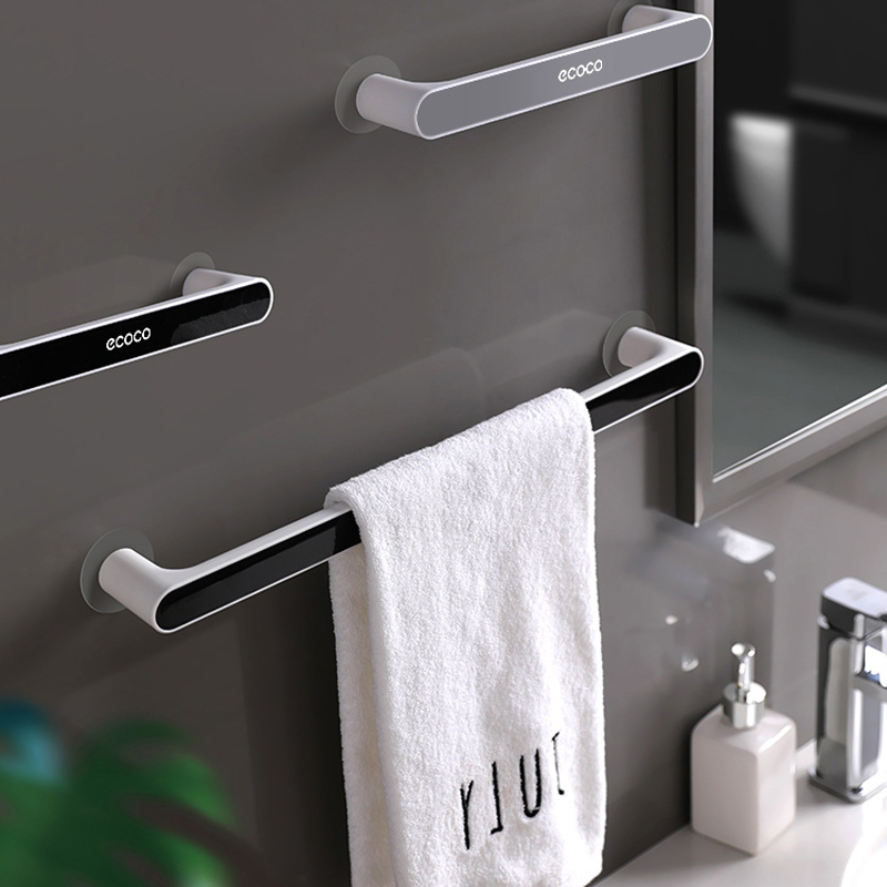 Toallero ponche-libre baño ventosa rack Toalla de baño estante Nordic simple creativo varilla única varilla de almacenamiento