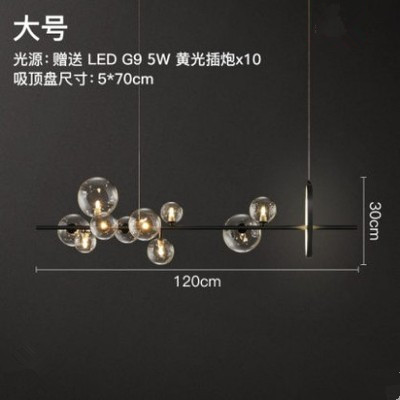 Nordic restaurante creativo moderno minimalista bar recepción tienda de ropa diseñador comedor de cristal Lámpara decorativa