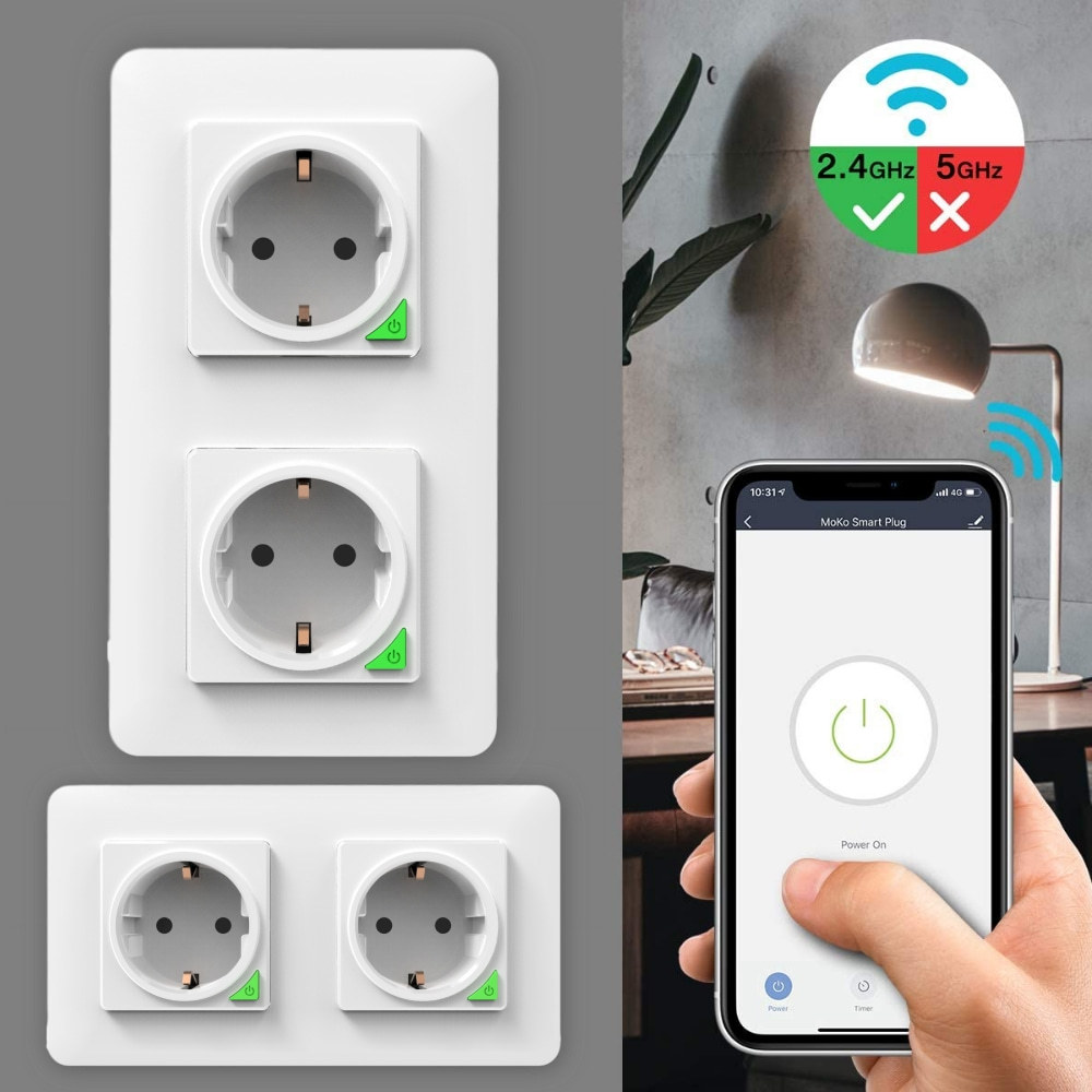 Graffiti WiFi inteligente 86-conjunto europeo estándar alemán panel de enchufe de pared Combinación libre