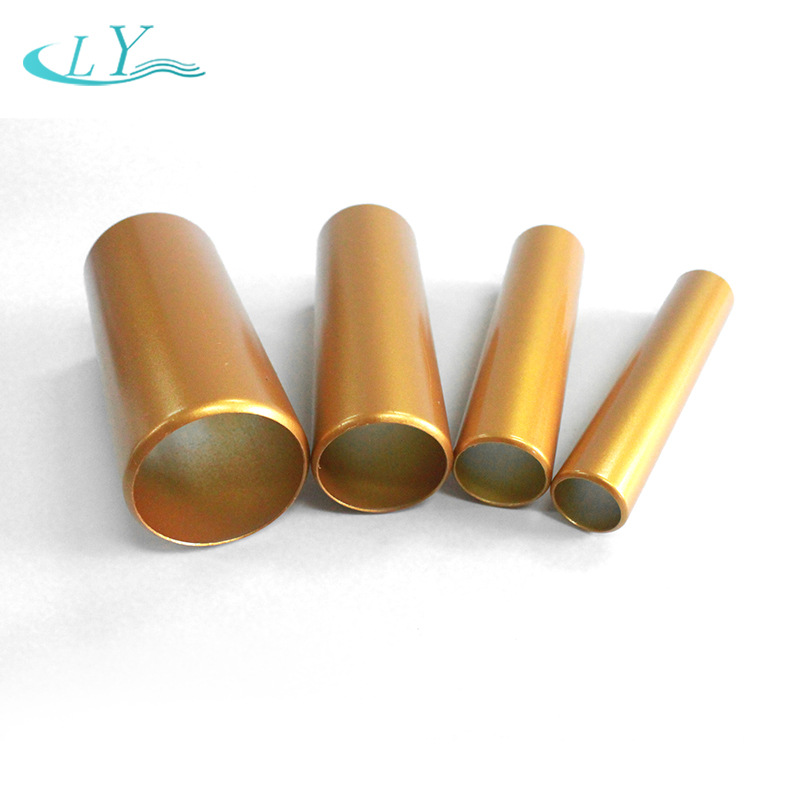 隆寅铝筒厂家直供 压头铝筒 植毛木头梳子铝通 加工加印LOGO