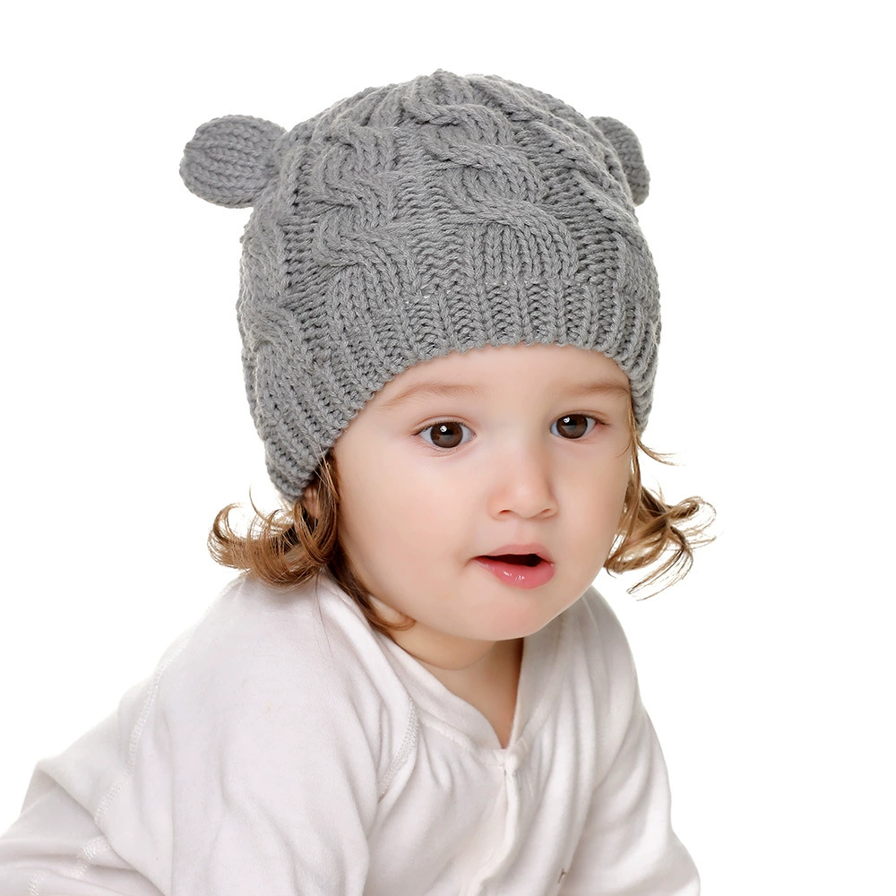 Children's knitted hat, demi-season gloves, cute set for men and women girl's, 2020