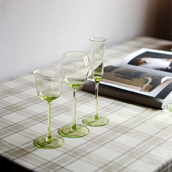 High quality green wineglass
