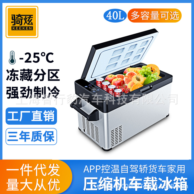 Rixuan car refrigerator compressor refrigeration 12V24V large truck car truck car home dual-use small freezer