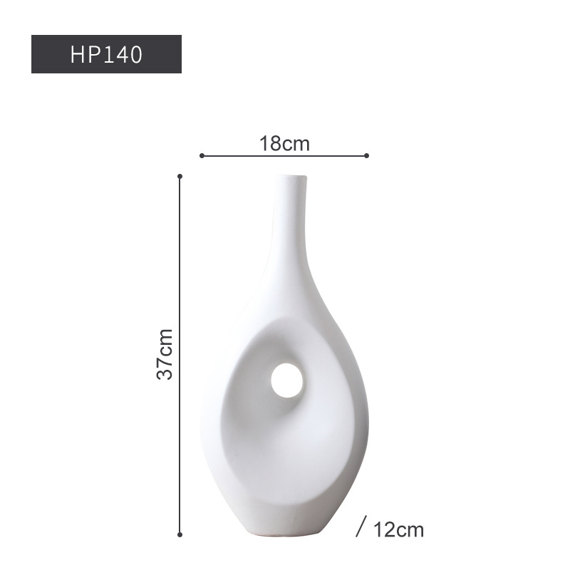 Florero alto blanco HP140