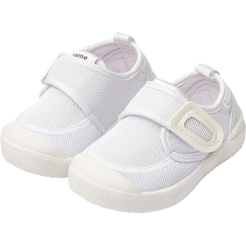 Happy Mary children's canvas shoes baby kindergarten indoor Velcro sports soft shoes mesh shoes children's white shoes