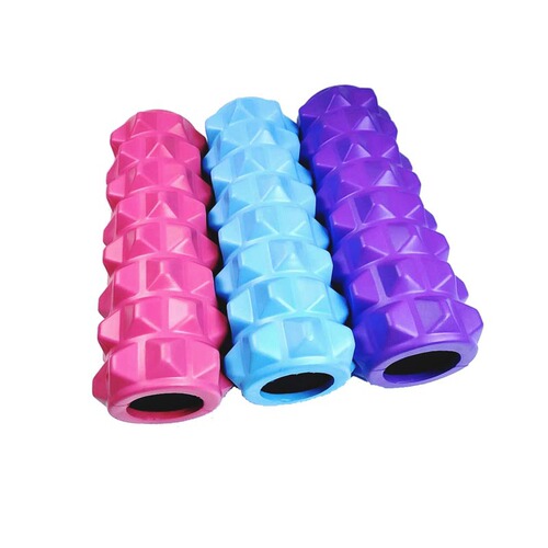EVA solid wolf teeth yoga column floating point massage stick foam shaft muscle relaxation roller 33CM Langya stick manufacturer