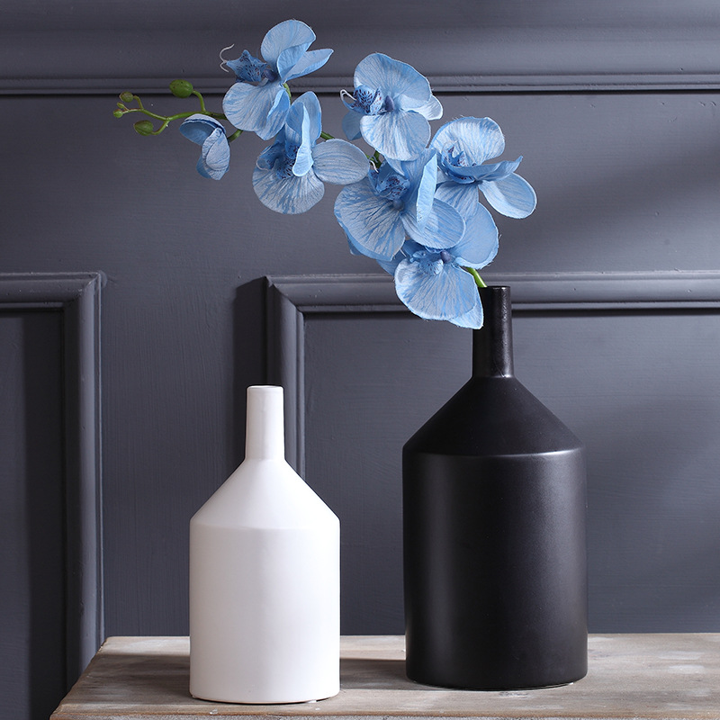 Nórdico moderno minimalista nórdico creativo muebles decoraciones blanco y negro adornos abstractos artesanías de cerámica al por mayor