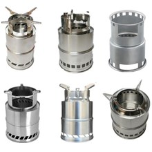 现货批发户外折叠柴火炉不锈钢便携式野营炉具炉头野餐烧碳烤炉
