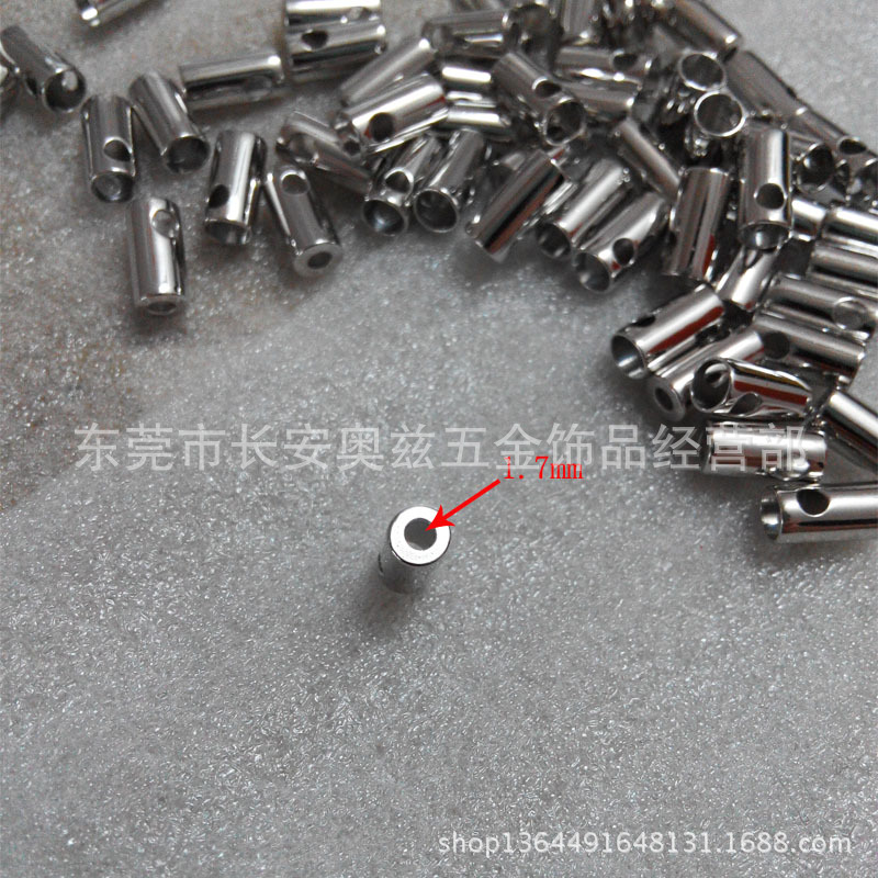 吊绳筒 挂绳吊筒 带孔圆柱形金属筒 手机绳管 现货小批