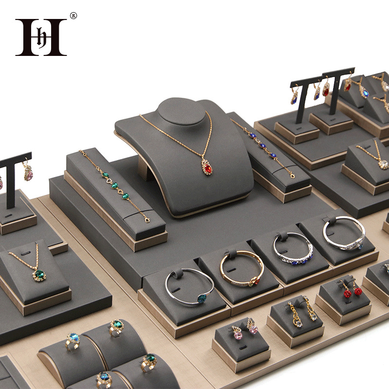 珠宝首饰展示托盘饰品套装项链展示架戒指手镯吊坠托架子首饰盒