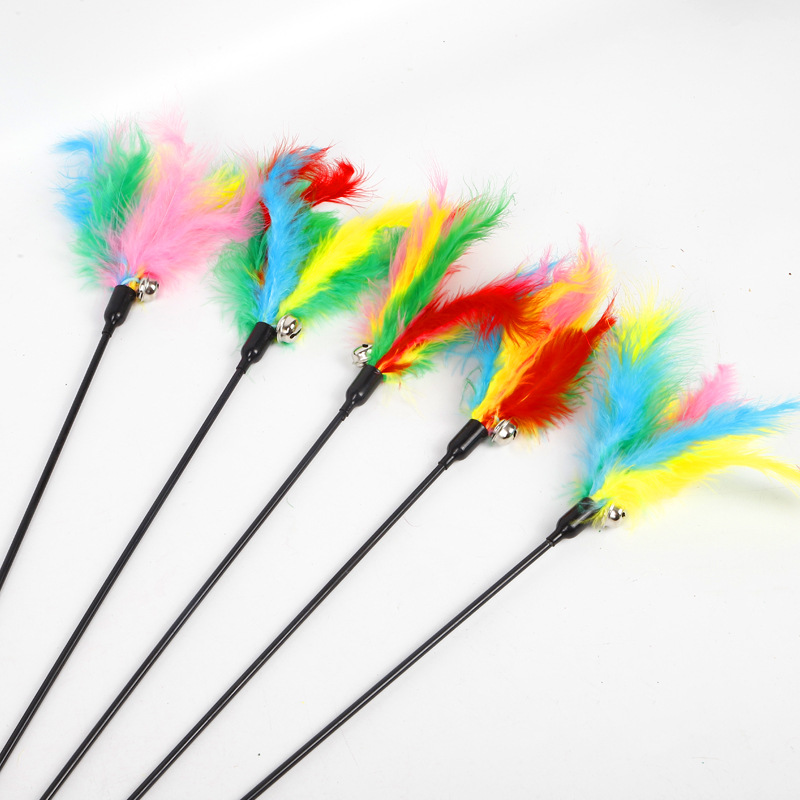 En stock venta al por mayor piel Taobao colorido Imitación Piel de conejo con campana divertido gato palo 60cm estilo clásico económico divertido gato palo