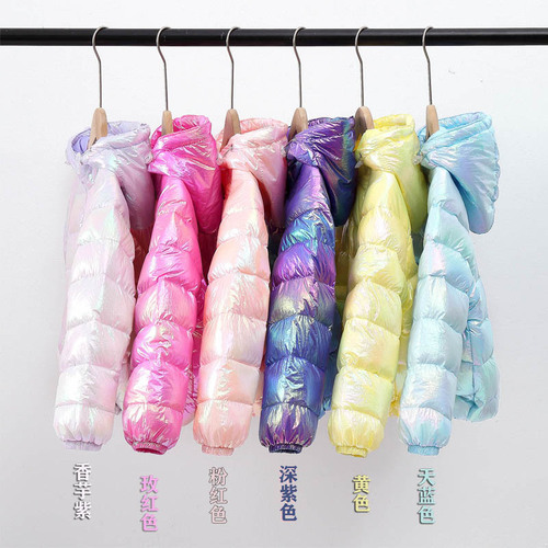 New autumn and winter children's down jackets, Korean style cotton jackets, girls' colorful jackets and trendy tops, dropshipping