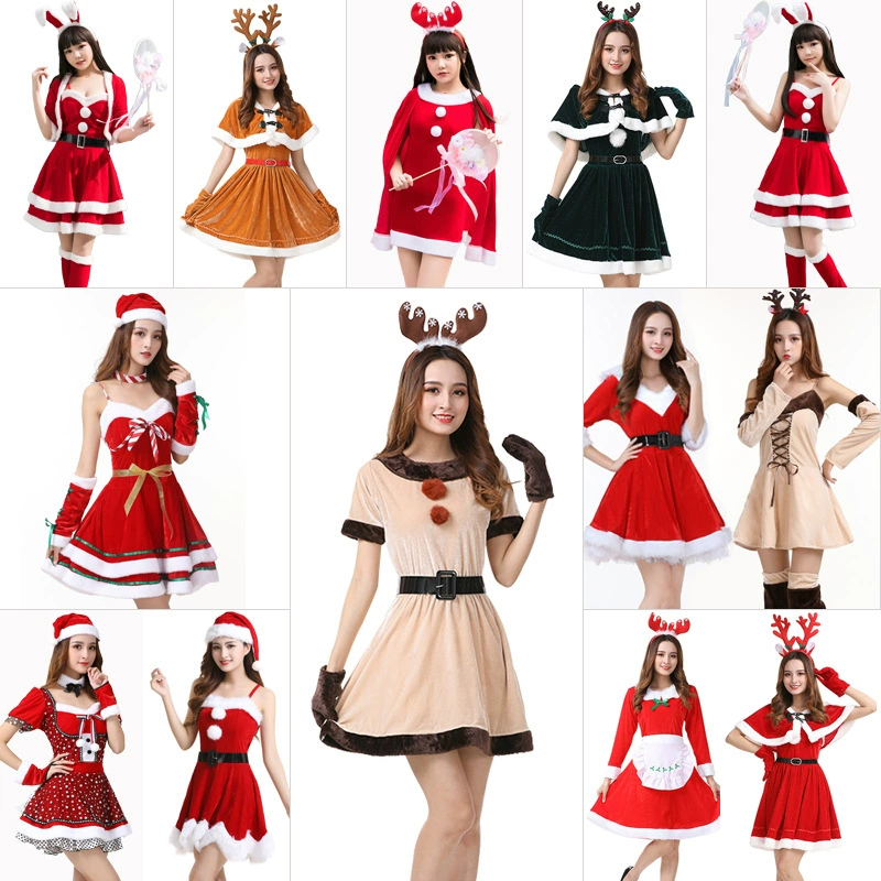 Фантазия Рождество платье Сексуальная ролевая фотография портрет китайский стиль Ретро Рождество платье