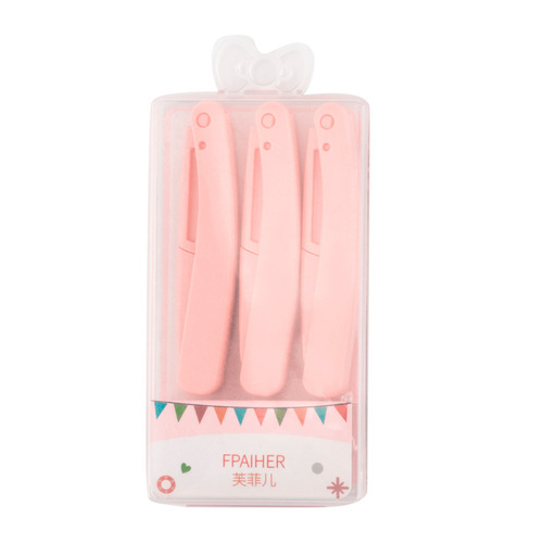 Set of 3 eyebrow shaping tools for women, foldable eyebrow shaver for beginners, eyebrow shaping tool for factory wholesale