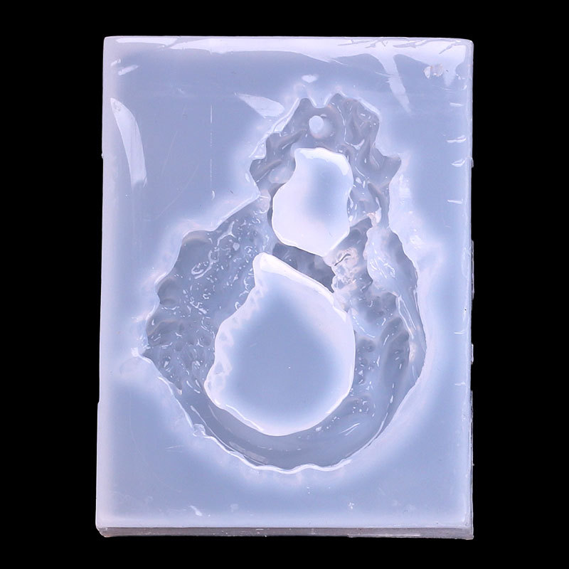 Espejo joyería hecha a mano DIY cristal epoxi estilo antiguo Jade colgante dragón y Phoenix con ventilador Jade anillo cerdo dragón Lotus molde de silicona