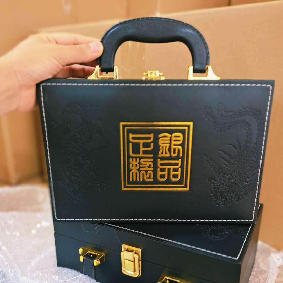 厂家直销足银制品包装盒礼品盒黑色小盒子空皮盒批发现货礼物