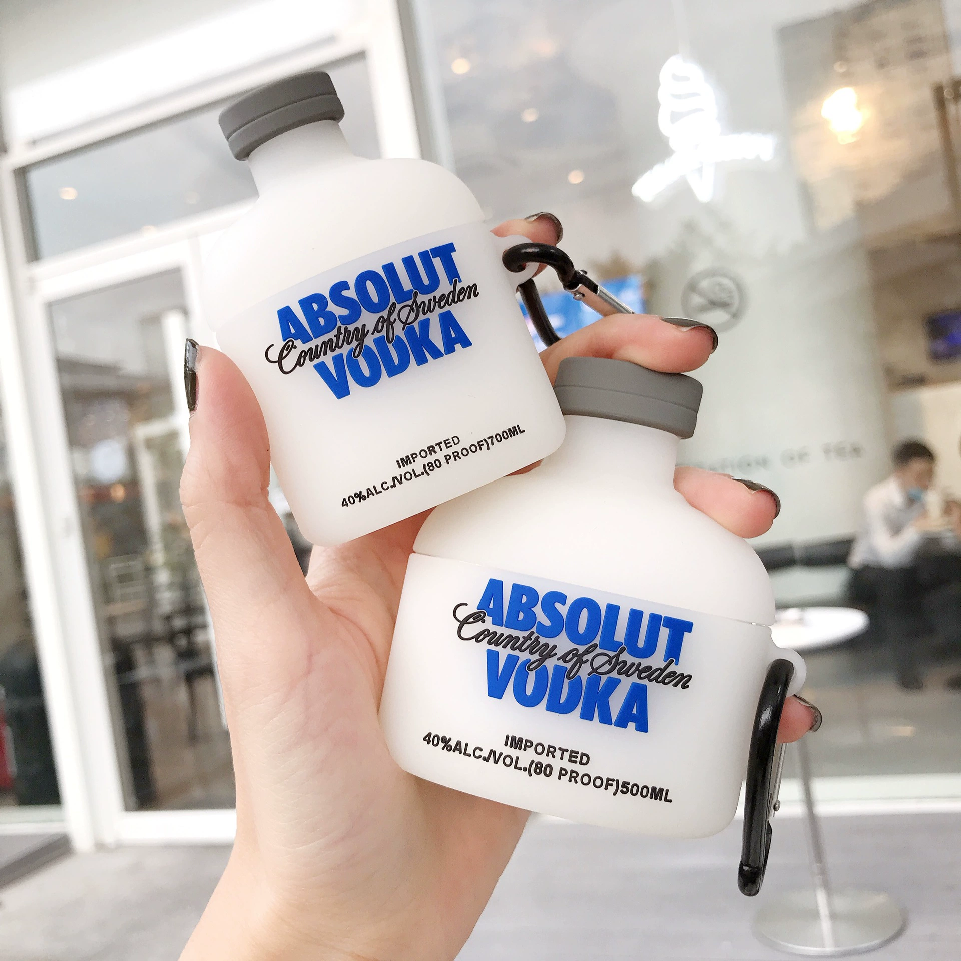 Защитный чехол Apple для AirPods 1/2/3/Pro/Pro2/4, креативный принт «vodka» с карабином