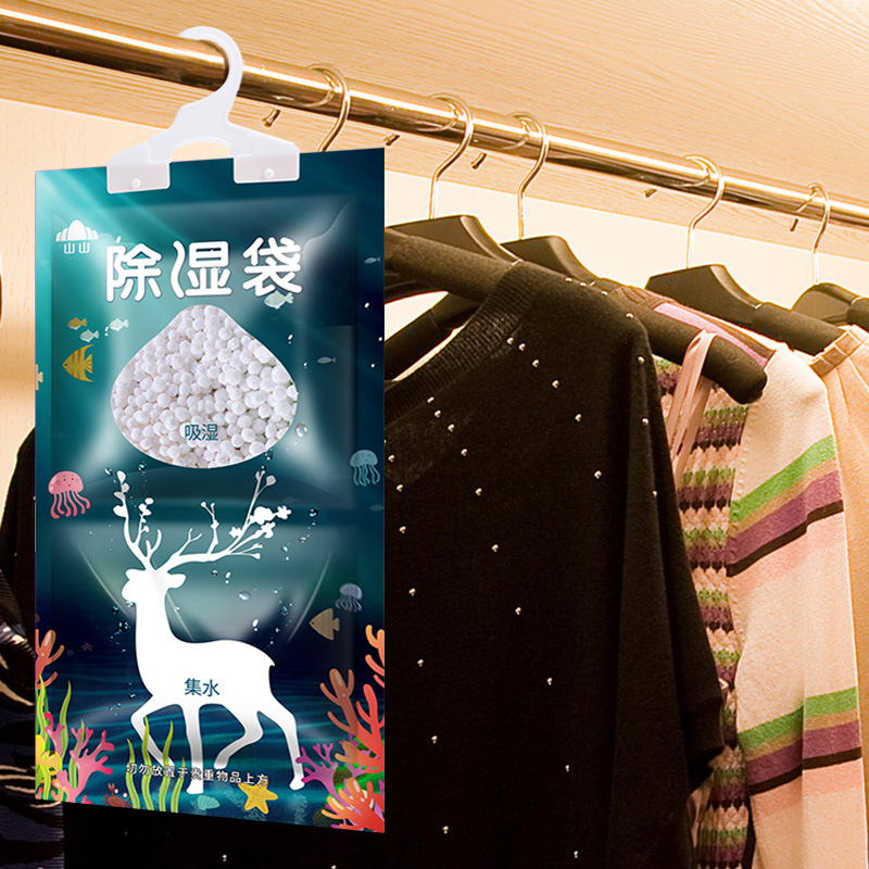 Shanshan large capacity dehumidification bag can be hung indoor moisture-proof moisture absorption desiccant wardrobe dehumidifying agent anti-mildew moisture absorption