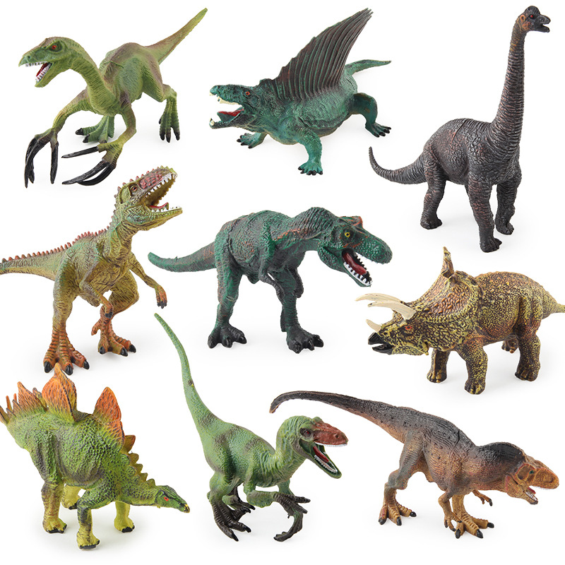 Transfronterizo nuevos niños simulación dinosaurio Jurásico modelo pequeño tamaño hueco Tyrannosaurus triángulo dragón múltiples adornos