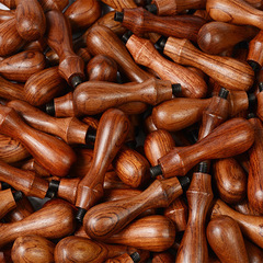 Elegant Vintage Enamel Wax Seal Handled Wooden Stamp, Rosewood Enamel Wax Seal Handle