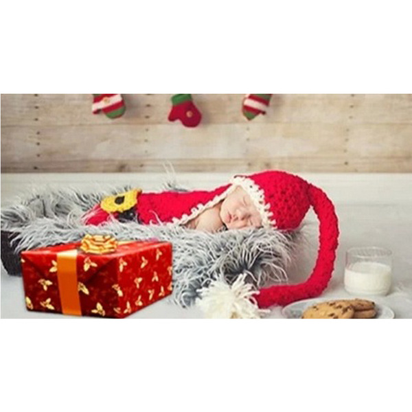 Christmas connective hand -hook hook weaving new baby photography…