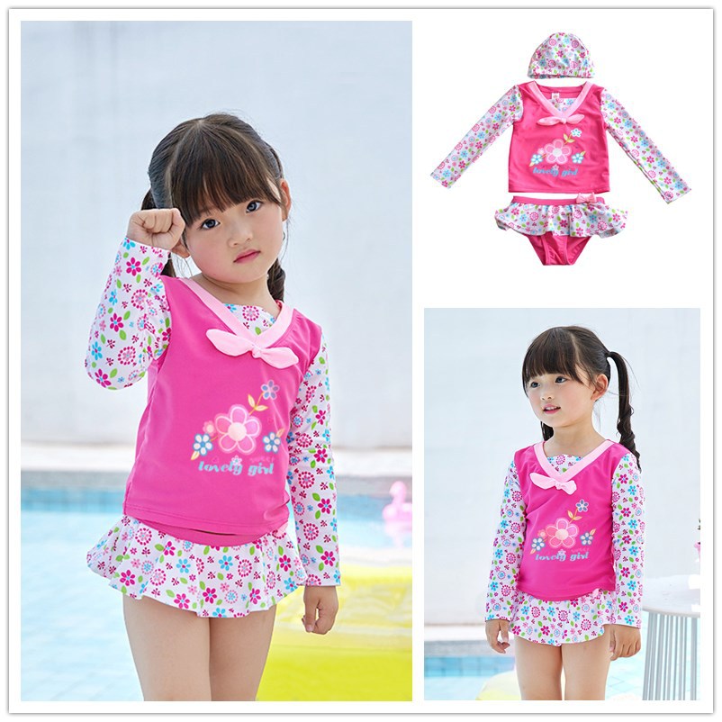 Foundation, split long-sleeve, floral print