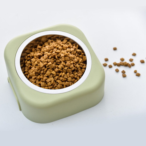 Factory direct supply pet bowl 15 degree tilt neck protection feeding basin cat bowl dog bowl anti-knock over detachable pet food bowl