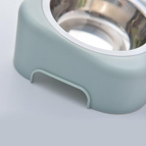 Factory direct supply pet bowl 15 degree tilt neck protection feeding basin cat bowl dog bowl anti-knock over detachable pet food bowl