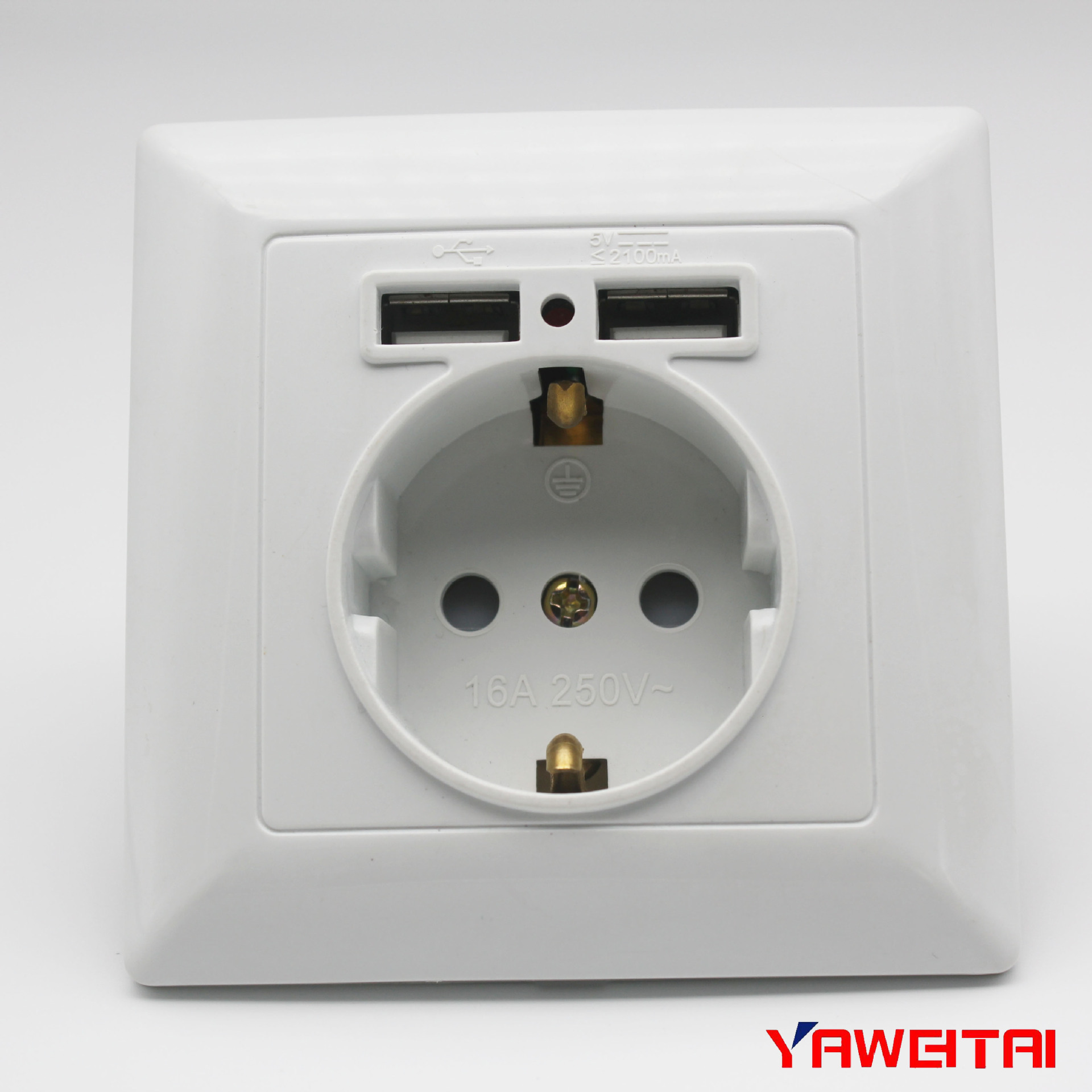 雅威欧式墙壁开关 暗装墙壁插座 德标墙壁插座 带USB深插