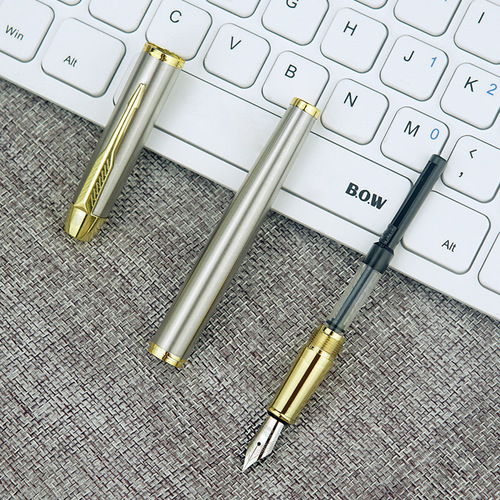 Exquisite metal IM fountain pen, ink pen, calligraphy practice pen for male and female business office students, customized LOGO