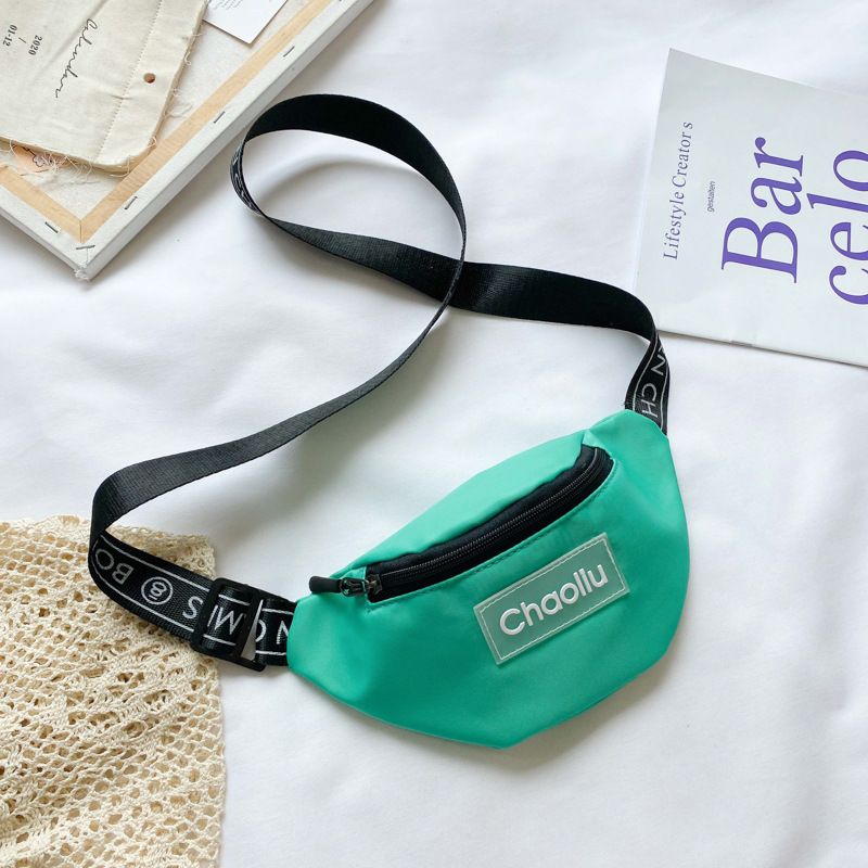 Lienzo lindo bolso de los niños bolsa de mensajero de moda niños y niñas carta pecho bolsa infantil bebé mini bolso de la cintura