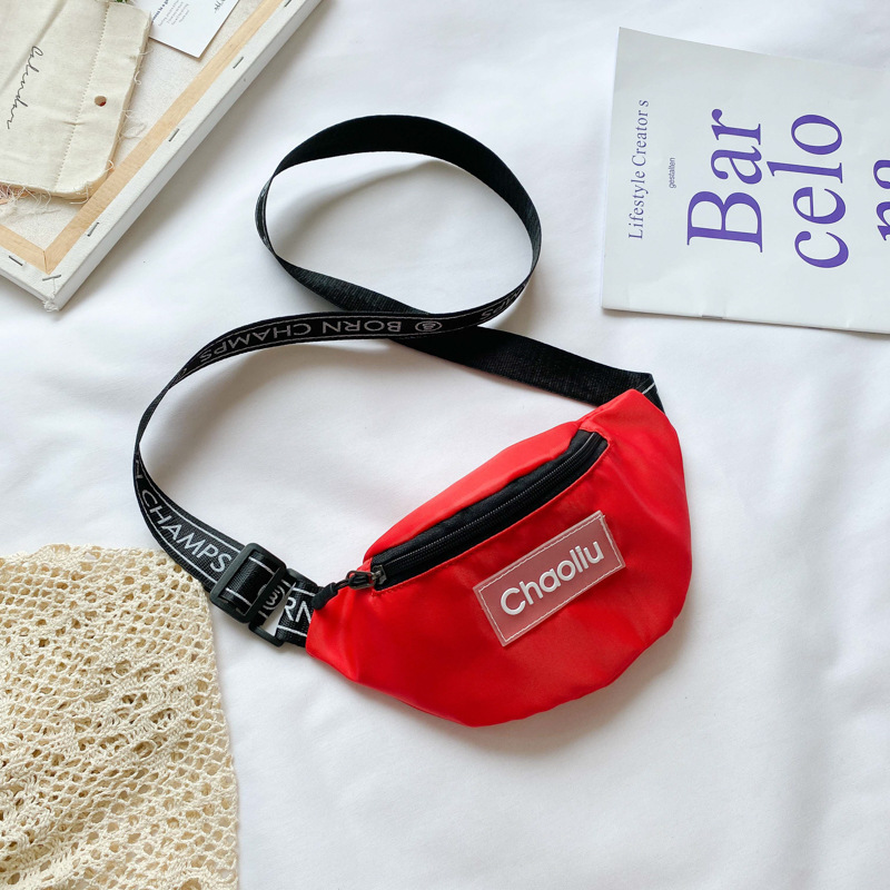 Lienzo lindo bolso de los niños bolsa de mensajero de moda niños y niñas carta pecho bolsa infantil bebé mini bolso de la cintura