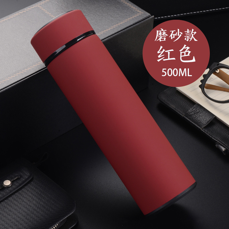 Venta al por mayor de acero inoxidable 304 esmerilado termo vacío taza de agua portátil taza recta actividad regalo taza logotipo personalizado