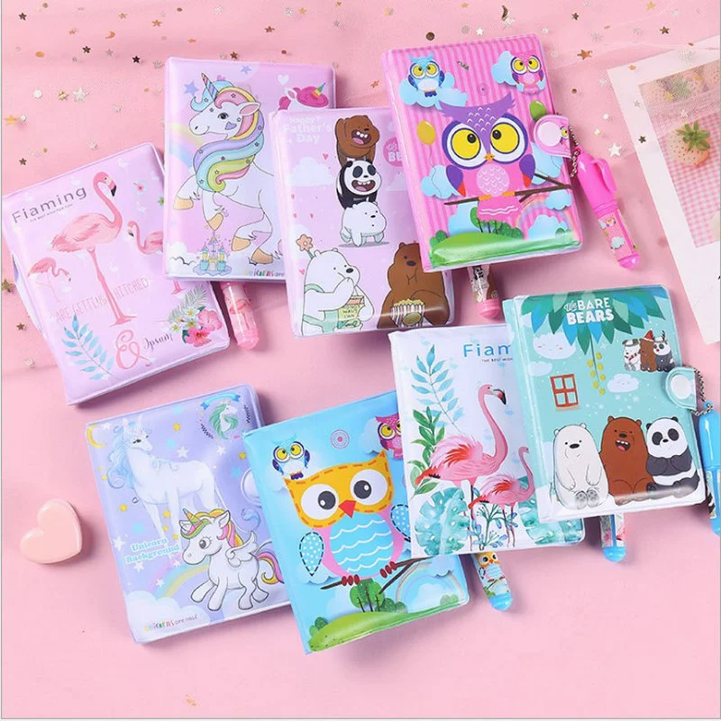 Канцелярский набор (DINO) Cute Mini Laptop Notebook, шариковая ручка и брелок — assorted персонажи