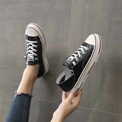 Flat two-wear white shoes for women 2024 spring slip-on shallow mouth low-top soft-soled leather sports and leisure sneakers