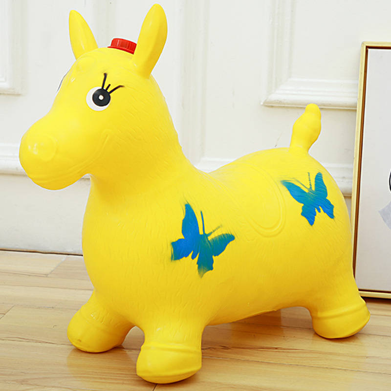 Caballo inflable grande y colorido para niños, caballo inflable reforzado y a prueba de explosiones, artículo de venta al por mayor.