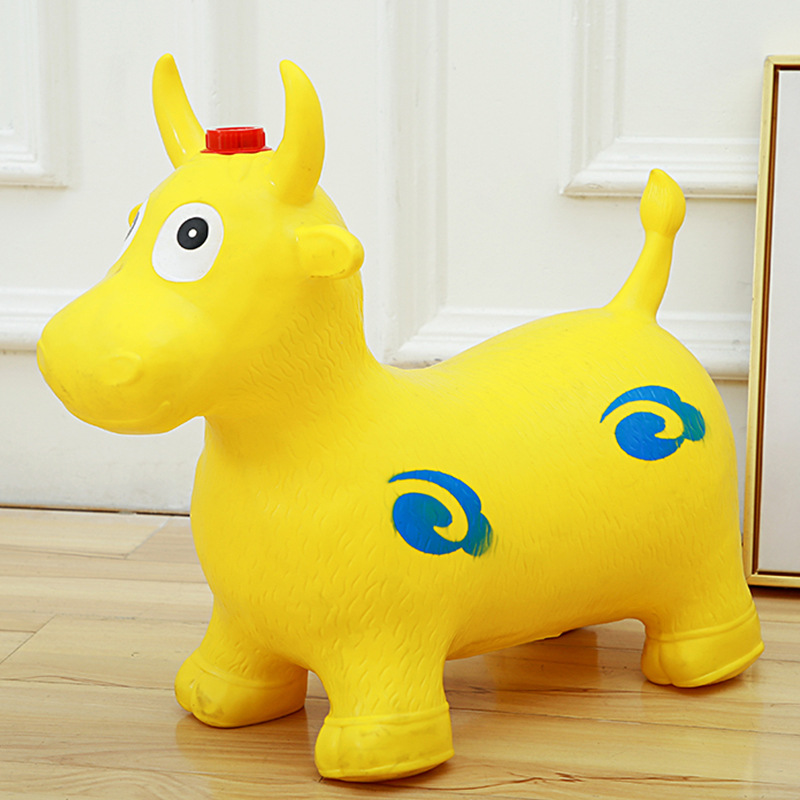Caballo inflable grande y colorido para niños, caballo inflable reforzado y a prueba de explosiones, artículo de venta al por mayor.