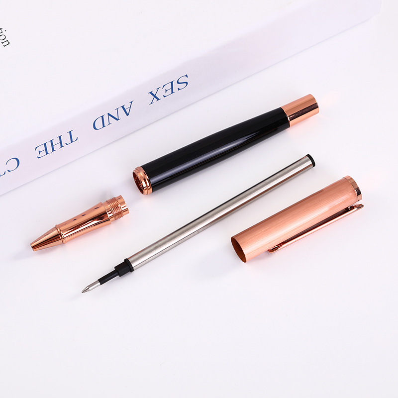 Fábrica al por mayor de alta gama firma pluma perla negocio publicidad regalo pluma bronce metal pluma impresión letras