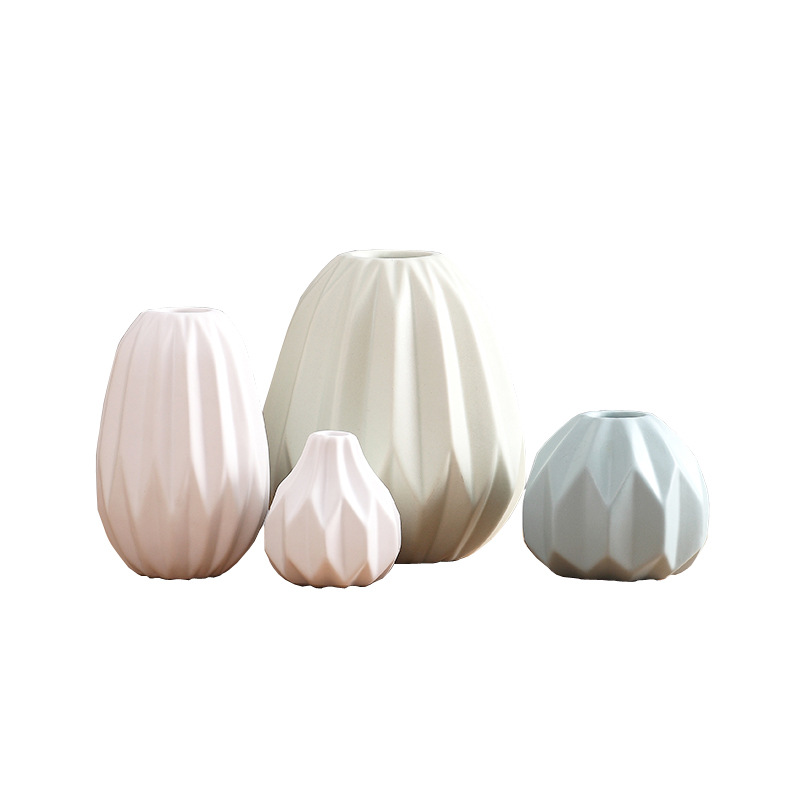 Nórdico moderno minimalista sala de estar mesa de comedor decoración suave florero de cerámica decoración arreglo de flores secas flor mate dispositivo al por mayor