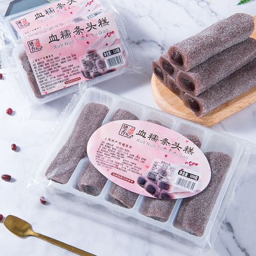 Lao Shanghai Specialty Tiao Tou Gao 300g, Mochi Red Bean Rice Cake Ready-to-Eat Snack, Direct Manufacturer Wholesale