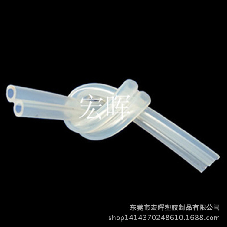 厂家批发耐腐蚀  耐磨硅胶管   双排胶管4.5*2.5  耐腐蚀橡胶管