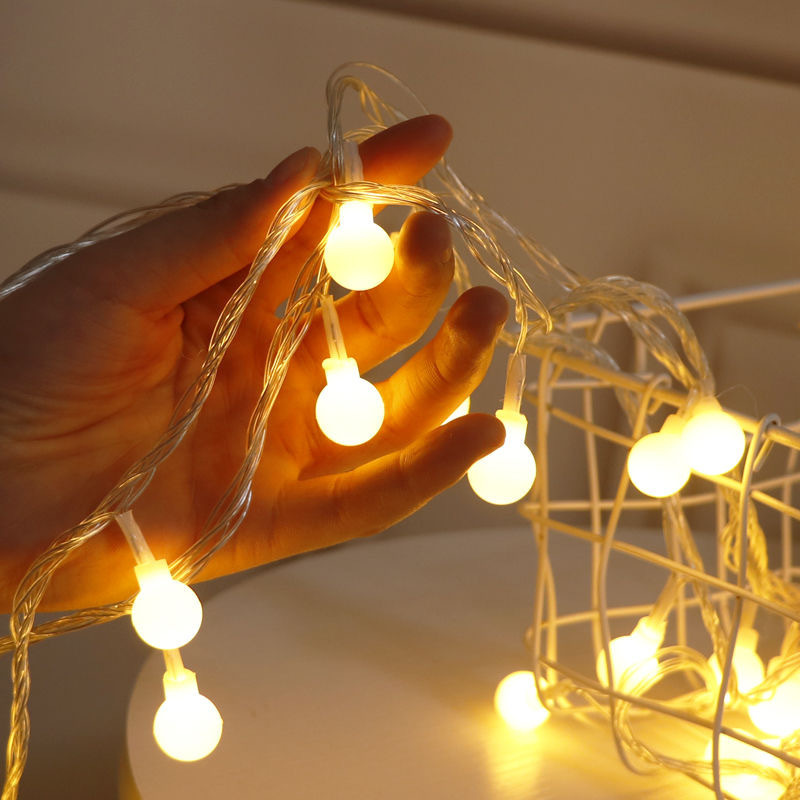 Cross-Border Led Dragon Ball Light String, Round Ball Light String, Colorful Light String, Small White Ball Light String, Christmas Light, Garden Decoration Light String, Wholesale