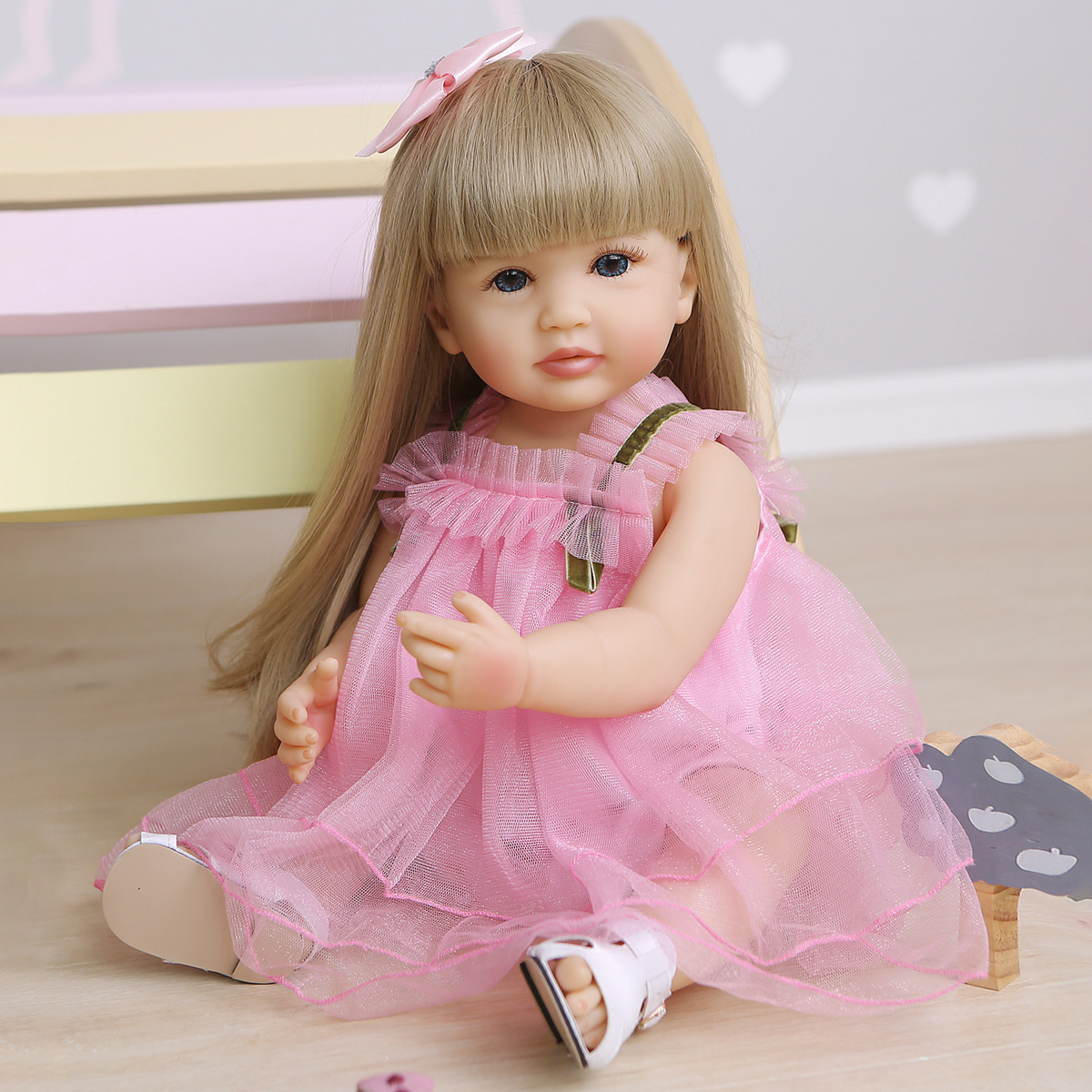 55cm NPK cuerpo completo silicona renacido niño niña suministro transfronterizo