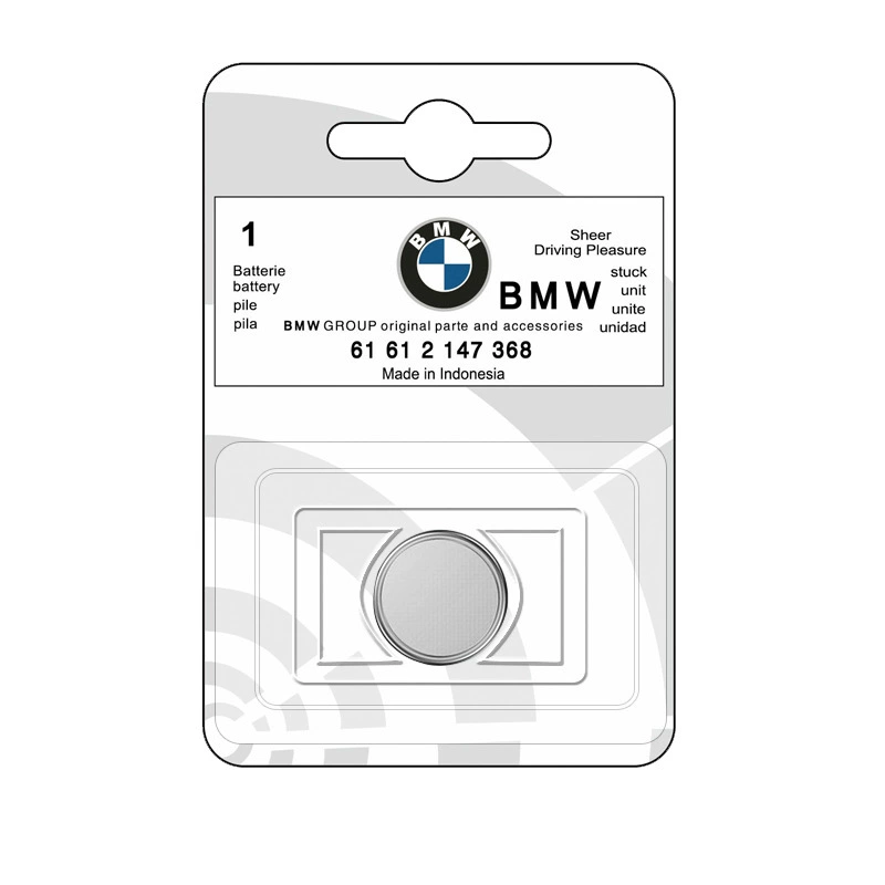Заместительная батарея для пульта дистанционного управления (BMW) CR2032 или CR2450, совместима с X1 X3 X5 X6