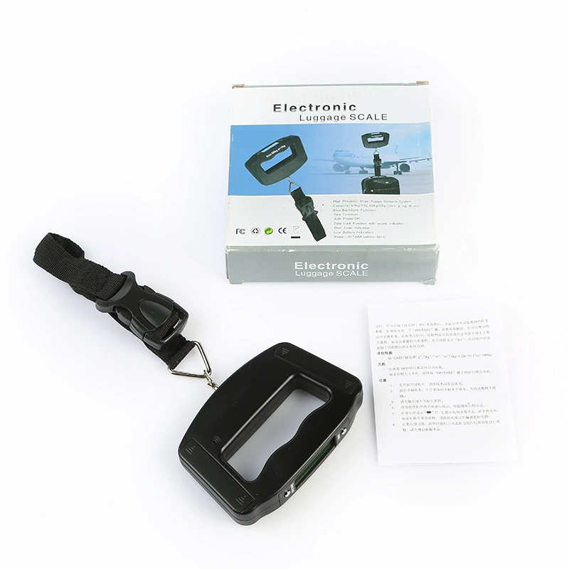 Весы для багажа с крючком и широким ремешком, квадратные портативные весы с крючком для взвешивания экспресс-посылок и дорожных сумок.