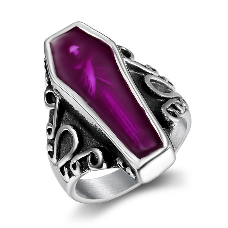 Anillo de epoxy del ataúd del zombi de la serie del cráneo del Amazonas para los hombres y las mujeres