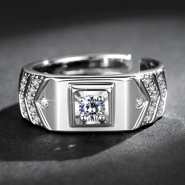 V -shaped opening men's precepts (platinum)
